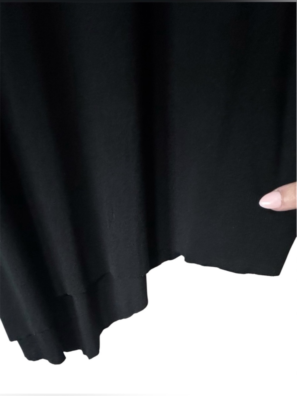 BCBG Max Azria Black Asymmetrical Layered Racerback Midi Dress Size L - Picture 9 of 12